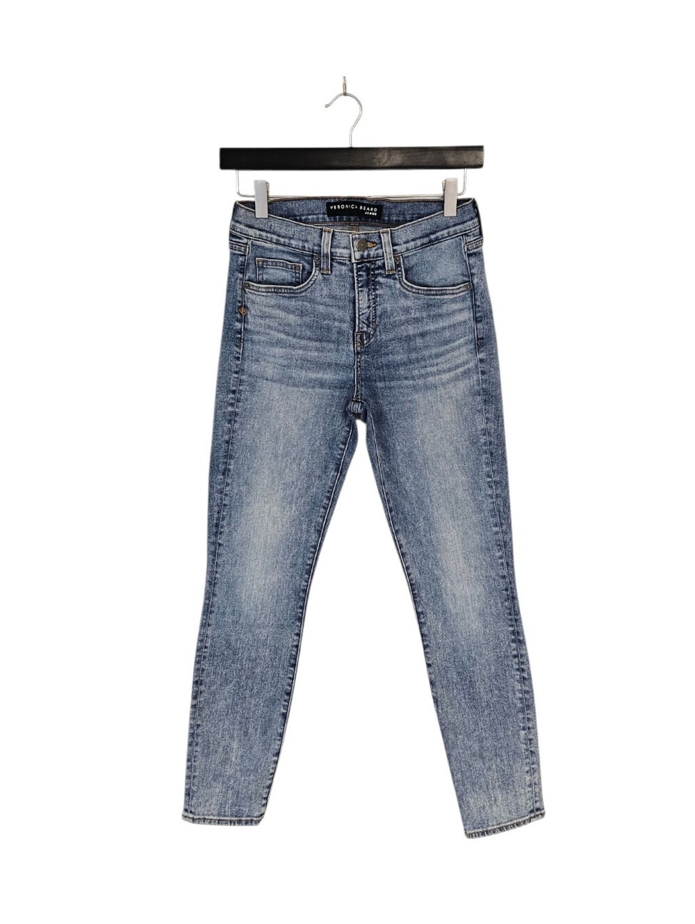 Veronica Beard Emma Skinny Ankle Mid Rise Light Blue Jeans 26 Preowned